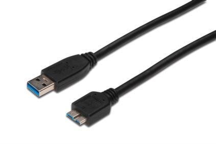 Assmann, USB A / USB B Micro, 1 m hind ja info | Mobiiltelefonide kaablid | hansapost.ee