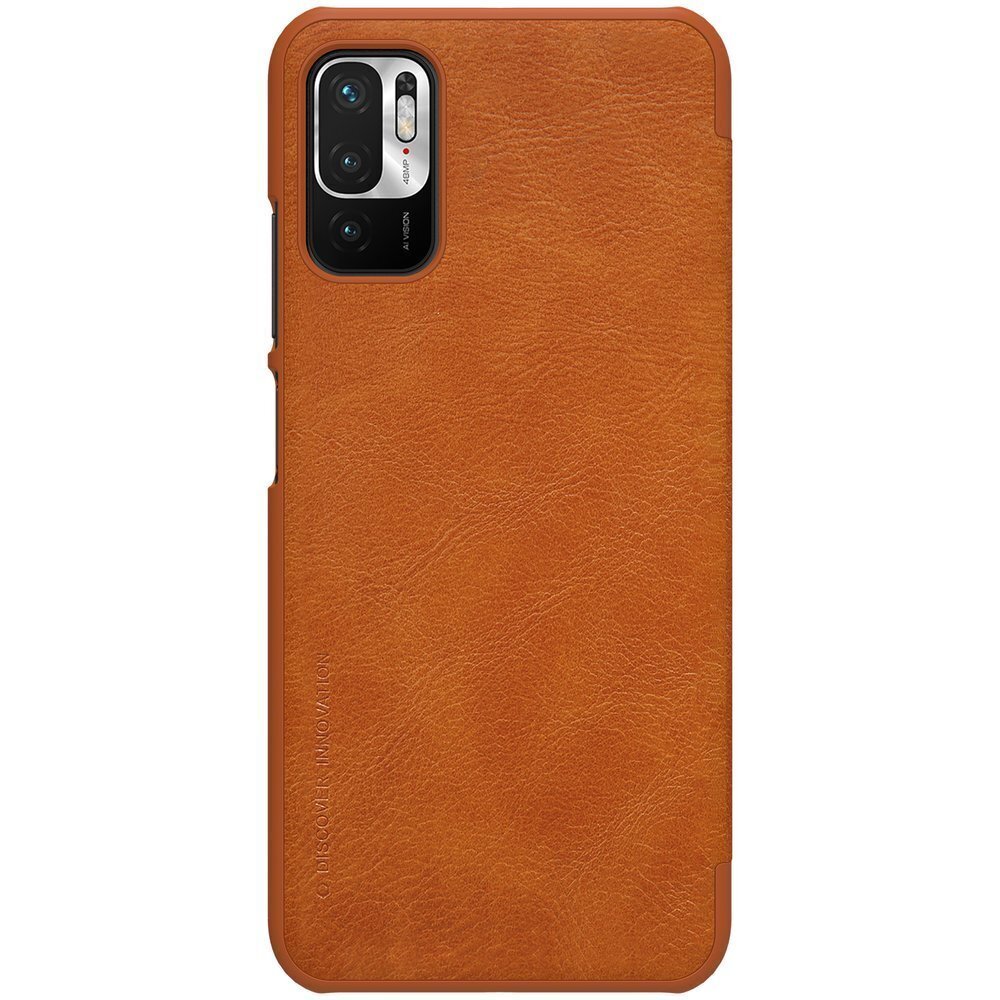 Nillkin Qin leather holster cover for Xiaomi Redmi Note 10 5G brown (Brown) цена и информация | Telefonide kaitsekaaned ja -ümbrised | hansapost.ee