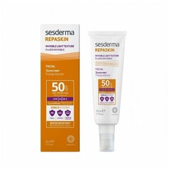 Sesderma Repaskin Invisible Light Texture Facial Sunscreen SPF 50 - Skin fluid invisible photo protection 50ml hind ja info | Päikesekaitse ja päevitusjärgsed kreemid | hansapost.ee