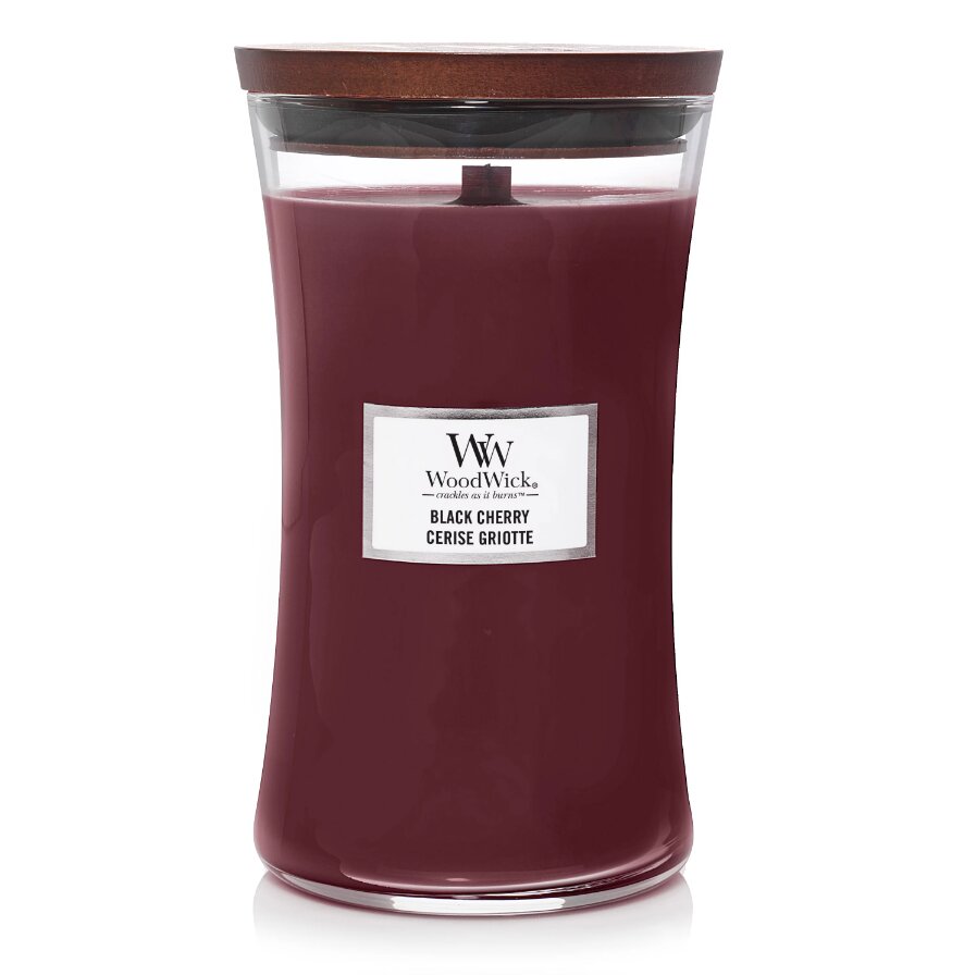 WoodWick lõhnaküünal Black Cherry, 609,5 g цена и информация | Küünlad, küünlajalad | hansapost.ee