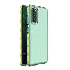 Spring Case läbipaistev värvilise raamiga TPU geelist kaitsekate Xiaomi Redmi K40 Pro+ / K40 Pro / K40 / Poco F3 / Mi 11i kollasele (kollane) hind ja info | Telefonide kaitsekaaned ja -ümbrised | hansapost.ee