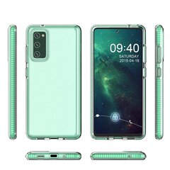 Spring Case läbipaistev värvilise raamiga TPU geelist kaitsekate Samsung Galaxy A72 4G mint (Mint) jaoks hind ja info | Telefonide kaitsekaaned ja -ümbrised | hansapost.ee