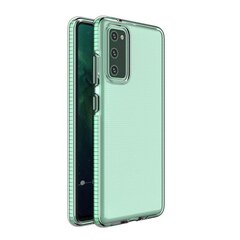 Spring Case läbipaistev värvilise raamiga TPU geelist kaitsekate Samsung Galaxy A72 4G mint (Mint) jaoks hind ja info | Telefonide kaitsekaaned ja -ümbrised | hansapost.ee