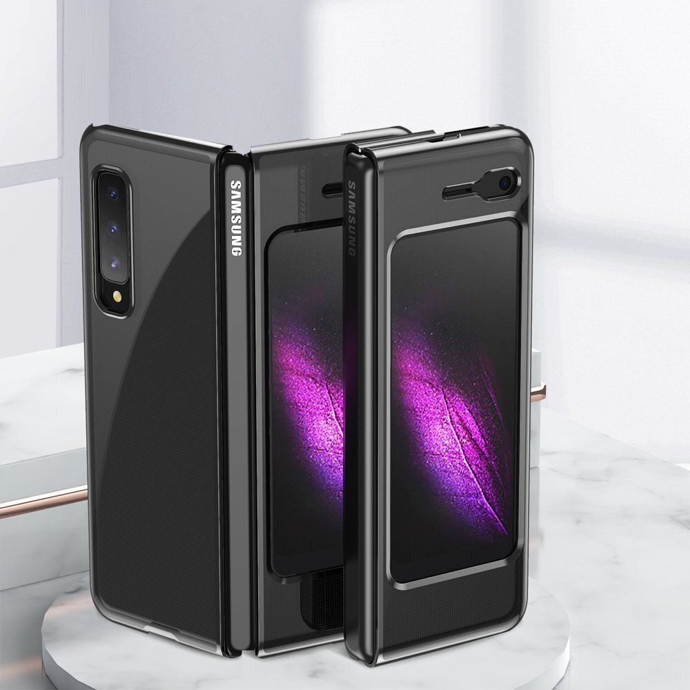 Plating Case kõva ümbris Galvaniseeritud raami kate Samsung Galaxy Fold must (must) hind ja info | Telefonide kaitsekaaned ja -ümbrised | hansapost.ee