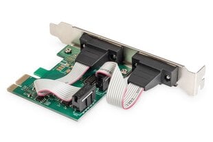 Digitus PCI Express 2xserial DB9 COM RS232 hind ja info | USB adapterid ja jagajad | hansapost.ee