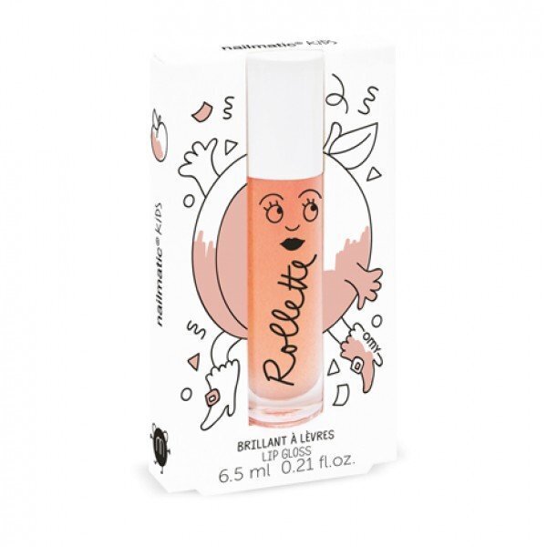 Virsikumaitseline huuleläige Nailmatic Kids Peach Rollette 6,5 ml цена и информация | Laste ja ema kosmeetika | hansapost.ee