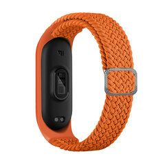 Käevõru punutud riidest rihm Xiaomi Mi Band 3/4/5/6 oranž hind ja info | Hurtel Nutikellad ja nutivõrud | hansapost.ee