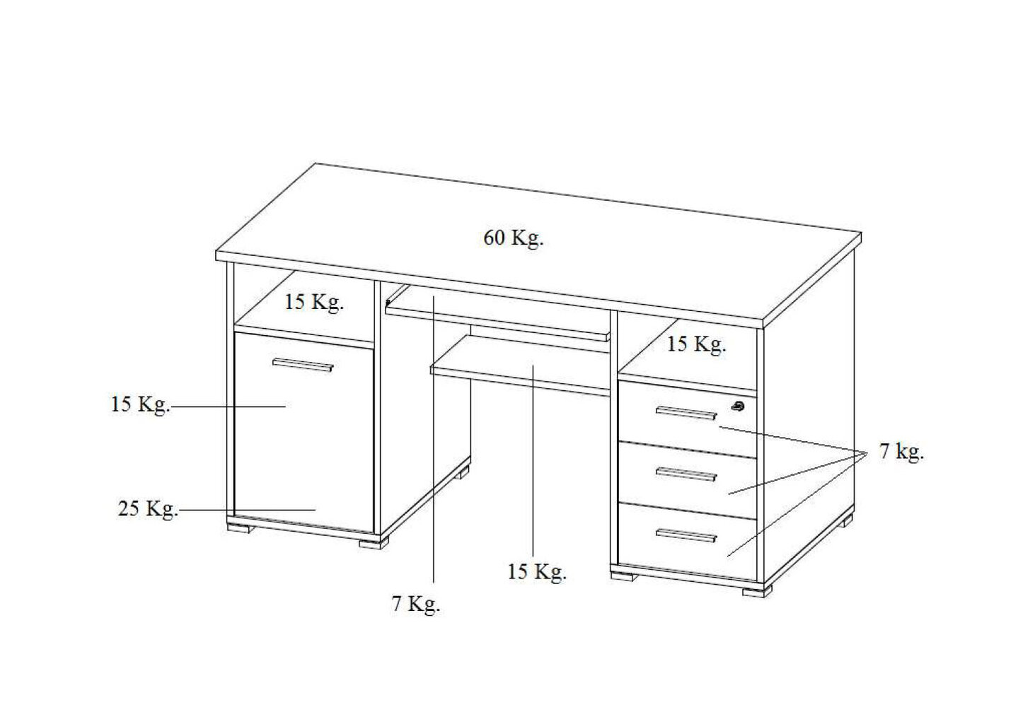 Kirjutuslaud Desk 144, tumehall hind ja info | Arvutilauad, kirjutuslauad | hansapost.ee