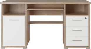 Kirjutuslaud Desk 0484, pruun/valge hind ja info | Arvutilauad, kirjutuslauad | hansapost.ee