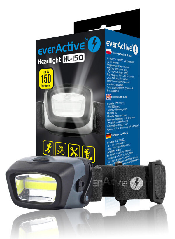 Headlight everActive HL-150 цена и информация | Taskulambid, pealambid ja prožektorid | hansapost.ee
