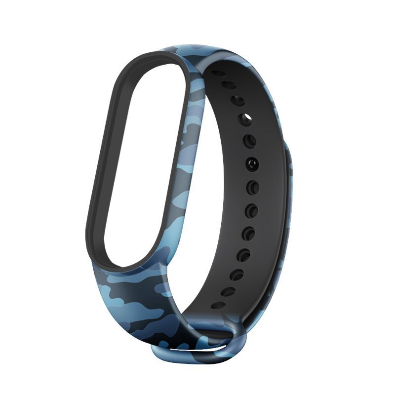Camo Wristband TPU Strap Bracelet Bangle For Xiaomi Mi Band 6 / Mi Band 5 Camo Blue (Light blue || Niebieski) hind ja info | Nutikellade aksessuaarid ja tarvikud | hansapost.ee