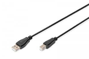 Кабель Assmann USB 2. 0 A/M -B/M, 1 м, черный цена и информация | Кабели для телефонов | hansapost.ee