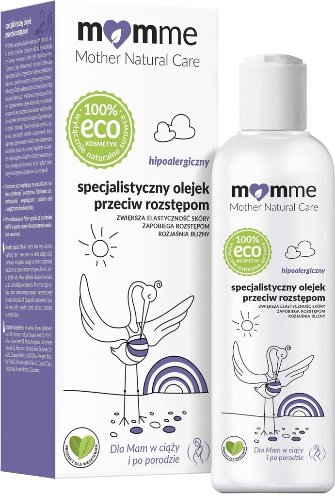 Õli venitusarmidele MomMe Mother Natural Care, 150 ml hind ja info | Laste ja ema kosmeetika | hansapost.ee