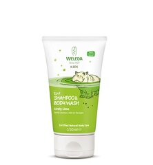 Dušigeel ja šampoon lastele Weleda Kids 2in1 Lively Lime 150 ml hind ja info | Laste ja ema kosmeetika | hansapost.ee