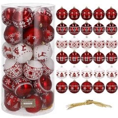 Jõuluehted jõulupuu jaoks, punased, 30tk., 5 cm hind ja info | Springos Jõulukaubad | hansapost.ee