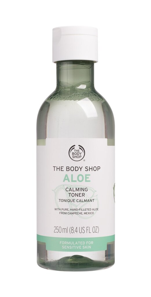 Rahustav näotoonik The Body Shop Aloe Vera 250 ml цена и информация | Näopuhastusvahendid | hansapost.ee