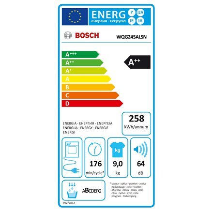 Bosch WQG245ALSN цена и информация | Pesukuivatid | hansapost.ee