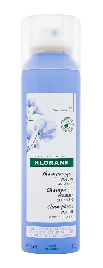 Volüümi andev kuivšampoon Klorane 150 ml hind ja info | Šampoonid | hansapost.ee