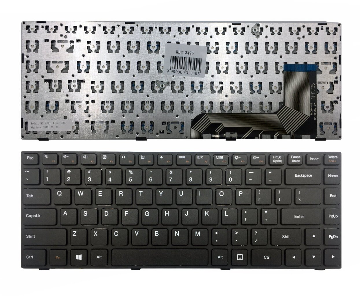 Klaviatuur Lenovo: IdeaPad 100, 100-14IBD, 100-14IBY hind ja info | Arvutikomponentide tarvikud | hansapost.ee