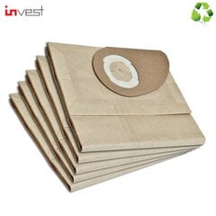 Invest Eco Paper Tolmuimeja Kott Nilfisk Buddy II 2 (5tk.) цена и информация | Аксессуары для пылесосов | hansapost.ee