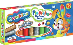 BAMBINO Klassikaline plastiliin 12 värvitoonis цена и информация | Принадлежности для рисования, лепки | hansapost.ee