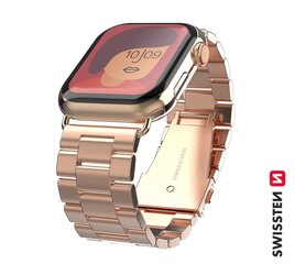 Металлический ремешок Swissten для Apple Watch 1/2/3/4/5/6 / SE / 42 мм / 44 мм / золотой цена и информация | Аксессуары для смарт-часов и браслетов | hansapost.ee