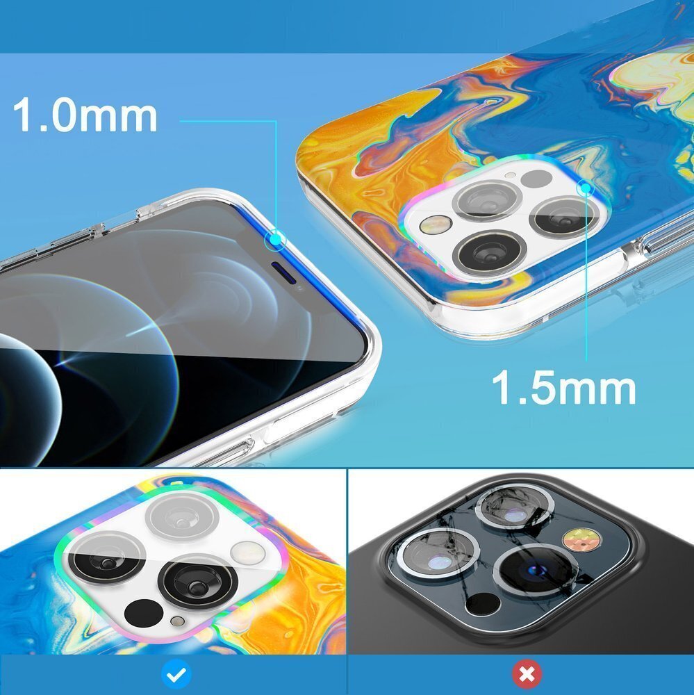 Kingxbar Watercolor Series color case for iPhone 12 Pro цена и информация | Telefonide kaitsekaaned ja -ümbrised | hansapost.ee