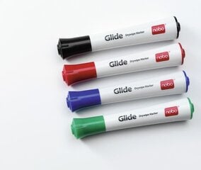 Набор маркеров для белой доски и блокнотов NOBO GLIDE, 4 цвета цена и информация | Канцелярские товары | hansapost.ee