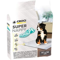 Croci Super Nappy Nonslip нескользящие коврики, 57x54 см, 10 шт. цена и информация | Средства по уходу за животными | hansapost.ee