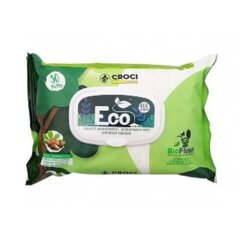 Croci Eco Wipes Almond&SheaButter, mandli ja sheavõiga lõhnastatud niisked salvrätikud, 30tk. hind ja info | Hooldus/grooming | hansapost.ee