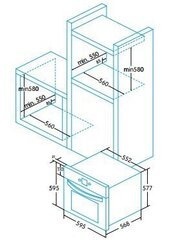 Edesa EOE-7050 BK цена и информация | Печи﻿ | hansapost.ee