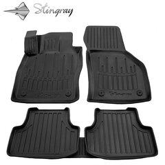 Коврики напольные 3D SEAT Leon III 5F 2012-2019, 5 шт. черные /5024065 цена и информация | Модельные резиновые коврики | hansapost.ee