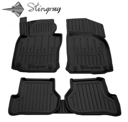 Коврики напольные 3D SEAT Leon II 1P 2005-2012, 5 шт. черные /5020045 цена и информация | Модельные резиновые коврики | hansapost.ee