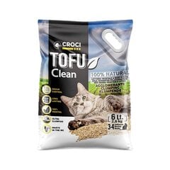 Органический наполнитель Croci Tofu Clean для кошек, 6 л, 2,6 кг. цена и информация | Наполнитель для кошек | hansapost.ee