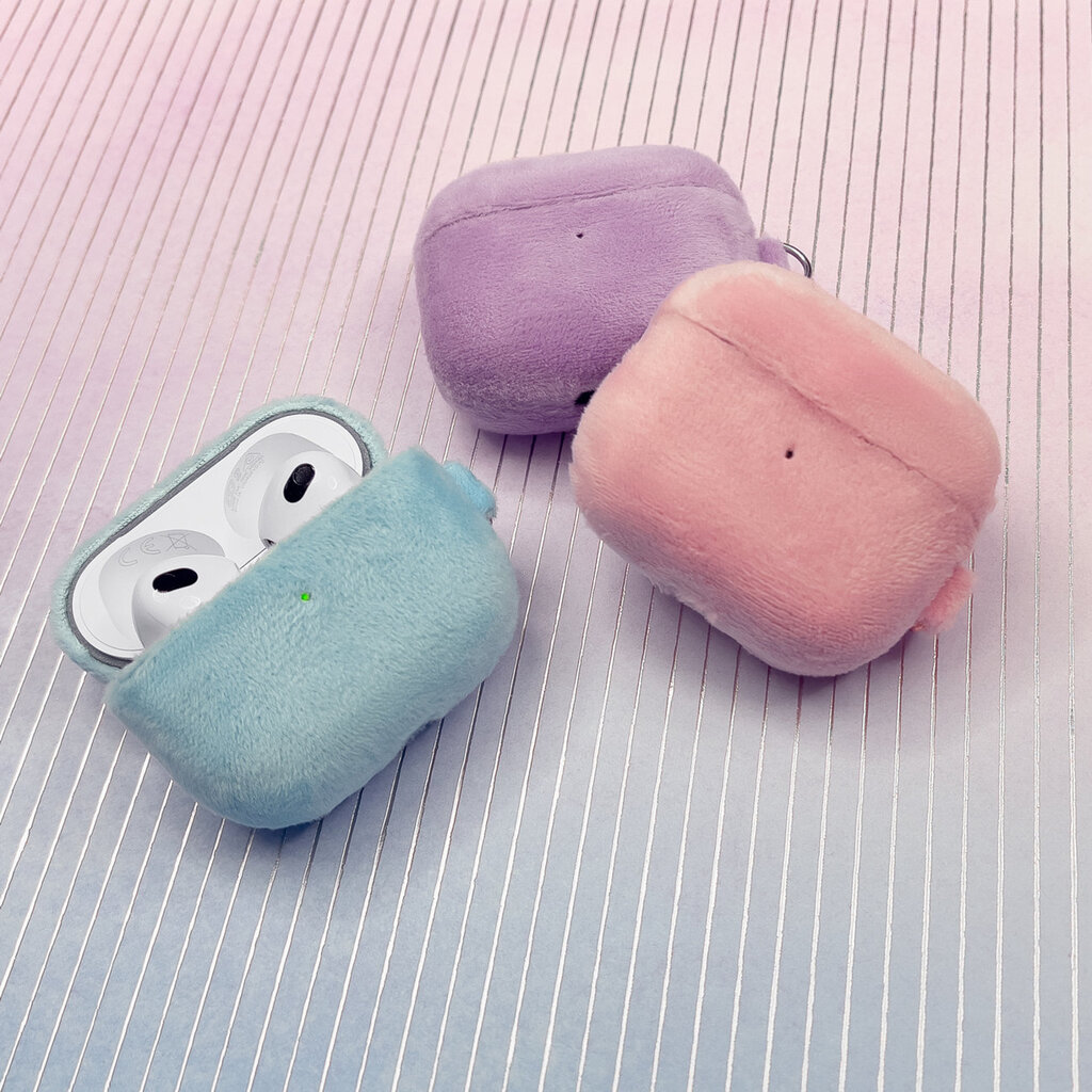 Kingxbar Plush Pods Case AirPods 3 Blue цена и информация | Kõrvaklappide tarvikud | hansapost.ee