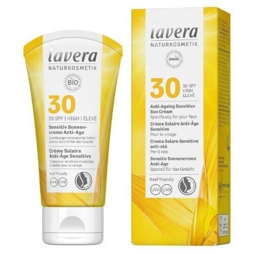 Lavera Anti-Ageing Sensitive Sun Cream SPF 30 - Sunscreen 50ml цена и информация | Päikesekaitse ja päevitusjärgsed kreemid | hansapost.ee