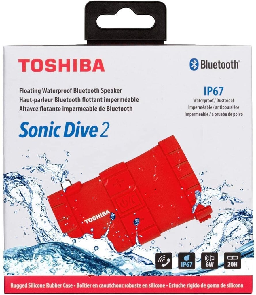 Toshiba Sonic Dive 2 TY-WSP100, punane цена и информация | Kõlarid | hansapost.ee