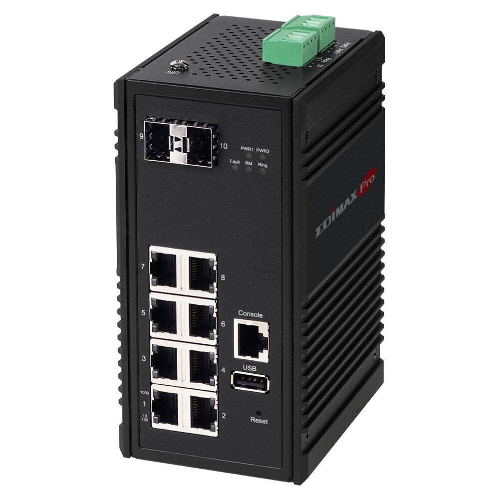 Edimax IGS-5208 network switch Managed Gigabit Ethernet (10/100/1000) Black цена и информация | Võrgulülitid | hansapost.ee