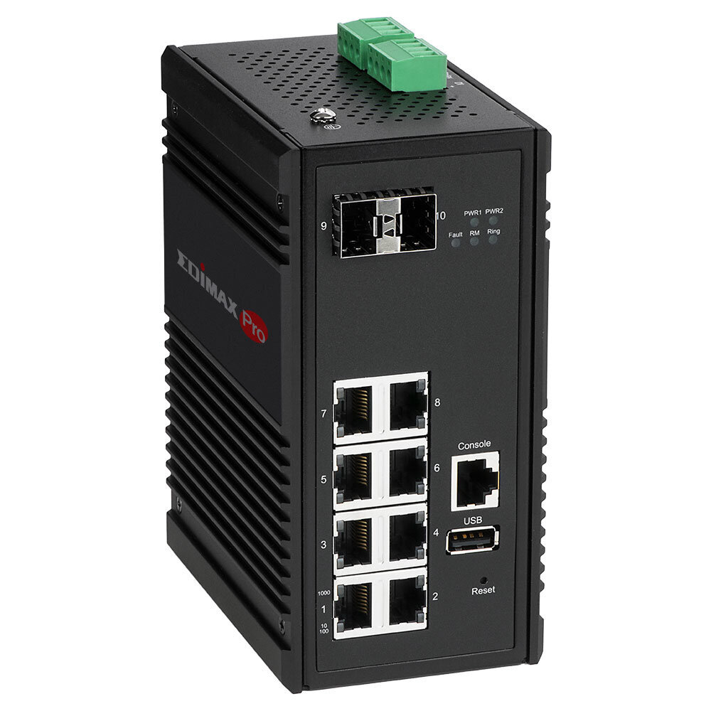 Edimax IGS-5208 network switch Managed Gigabit Ethernet (10/100/1000) Black цена и информация | Võrgulülitid | hansapost.ee