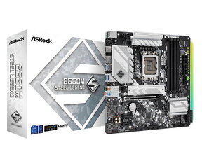 Asrock B660M Steel Legend Intel B660 LGA 1700 micro ATX hind ja info | Emaplaadid | hansapost.ee