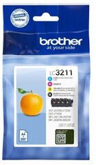 Brother LC3211VALDR (LC3211 BK/C/M/Y) цена и информация | Картриджи для струйных принтеров | hansapost.ee