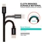 Swissten Textile Universal Quick Charge 3.1 USB-C Data and Charging Cable 20 cm Silver цена и информация | Mobiiltelefonide kaablid | hansapost.ee