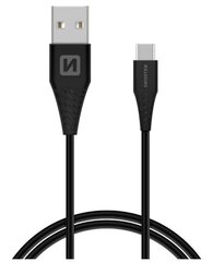 Кабель данных Swissten 5A Super Fast Charge USB-C USB, 1.5 м, черный цена и информация | Кабели для телефонов | hansapost.ee