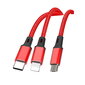 XO cable NB173 3in1, USB - Lightning + USB-C + microUSB, 1.2 m hind ja info | Mobiiltelefonide kaablid | hansapost.ee