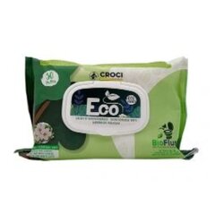 Croci Eco Wipes Talc&Flowers, valged lille- ja talgilõhnalised niisked salvrätikud, 30 tk. hind ja info | Hooldus/grooming | hansapost.ee