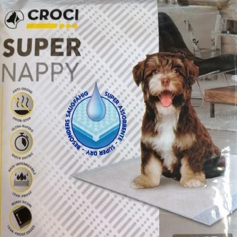 Croci Super Nappy matt, 60x40cm, 10tk. цена и информация | Hooldus/grooming | hansapost.ee