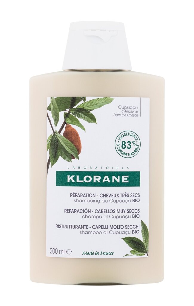 Taastav šampoon Klorane Cupuacu Butter 200 ml hind ja info | Šampoonid | hansapost.ee