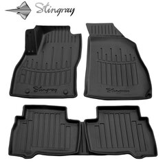 Коврики напольные 3D FIAT Fiorino III 2008-2021, 5 шт. черные /5006035 цена и информация | Модельные резиновые коврики | hansapost.ee