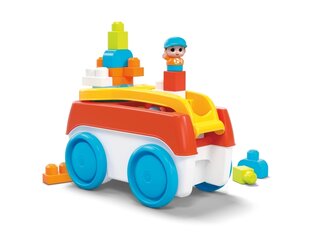 Komplekt Vagun rataste ja ehitusalusega Mega Bloks® цена и информация | Игрушки для мальчиков | hansapost.ee