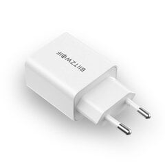 Wall Charger Blitzwolf BW-S20, USB, USB-C, 20W (white) цена и информация | Зарядные устройства для телефонов | hansapost.ee